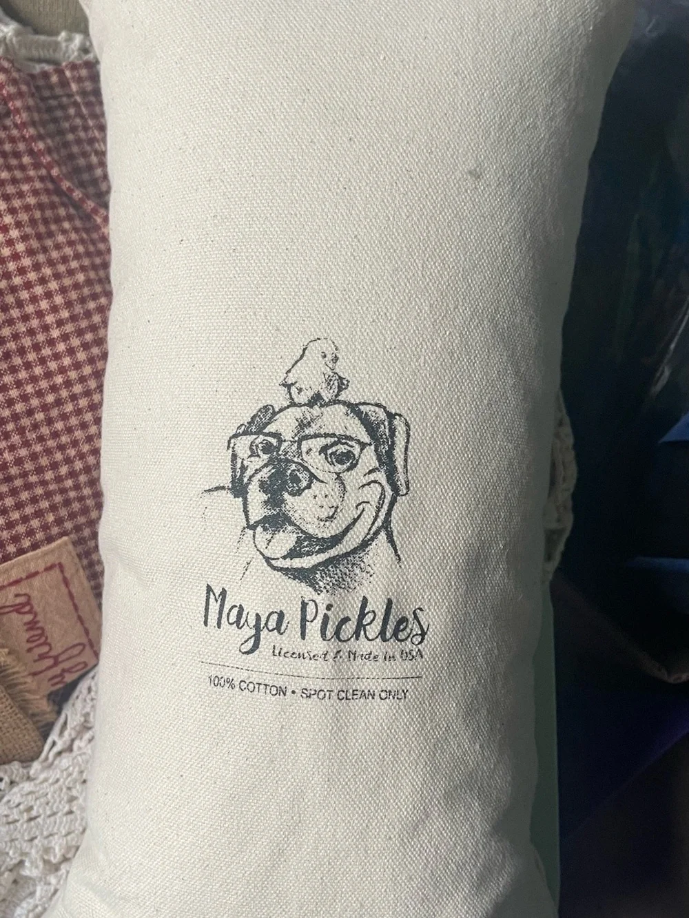 Adorable Maya Pickles Bunny Rabbit Easter Spring Pillow Bow tie So Sweet